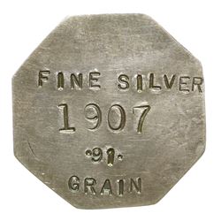 1907 Silver Octagonal Coin