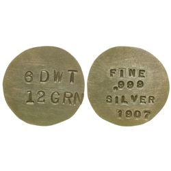 Round 1907 Silver Coin