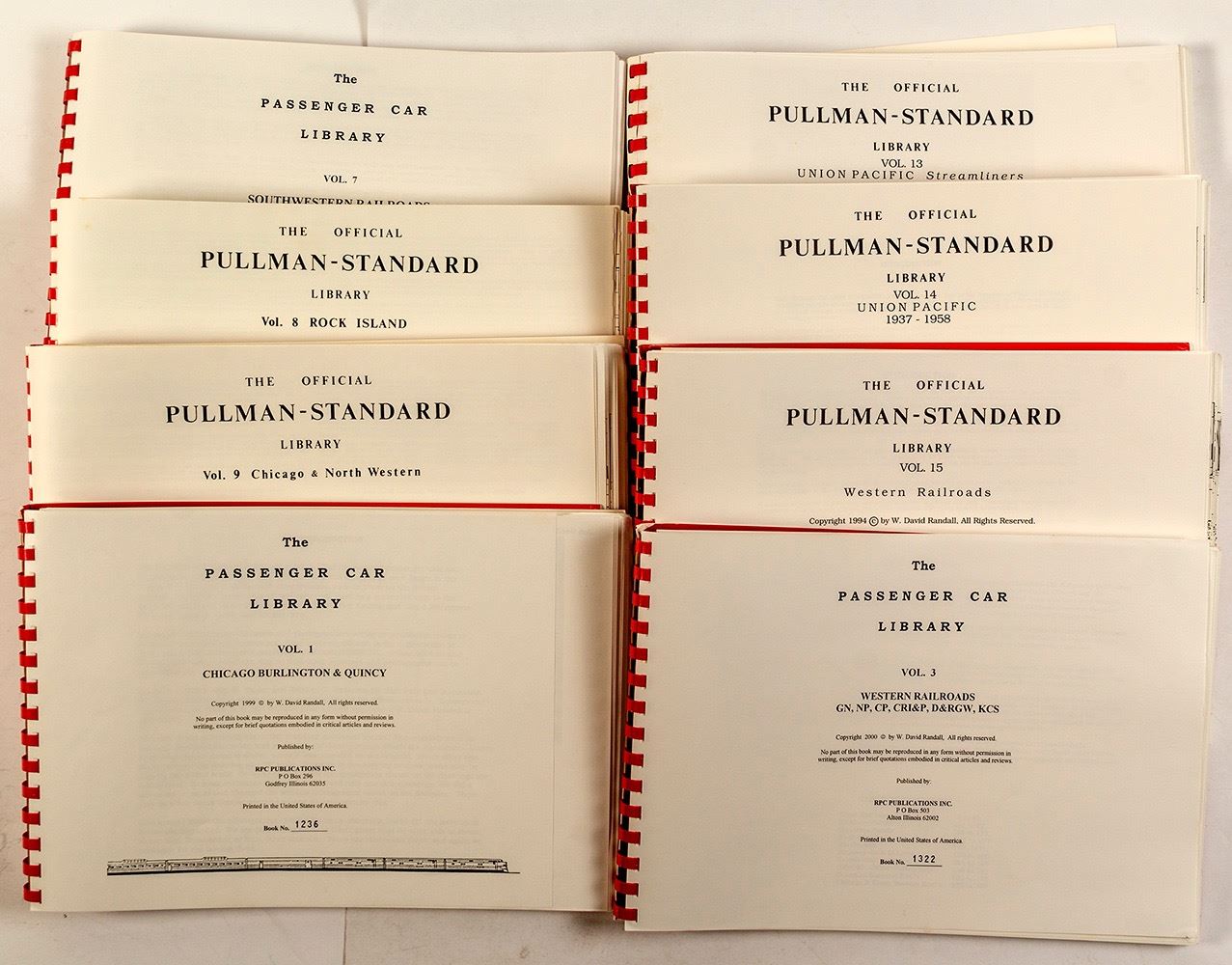 8 Different Volumes, Pullman Standard Library Holabird Western