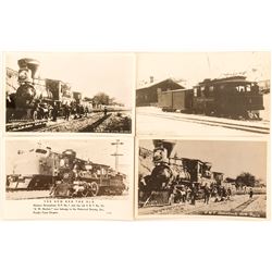 Four Vintage Nevada Railroad Postcards