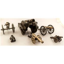 6 Assorted Decorative Cannons
