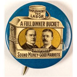 McKinley and Roosevelt Jugate Button