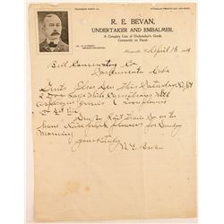 1904 Letter from Marysville Undertaker
