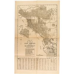Early 1900's San Diego Street Map