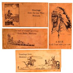 4 Different Montana Copper Foils