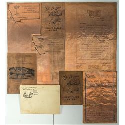 7 Different Montana Copper Sheet Letters