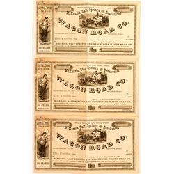 3 Wagon Road Co. Unissued Stock Certificates
