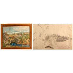 Painting and Drawing by Frank Dawson