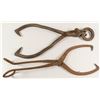 Image 1 : 2 Large Metal Ice Tongs