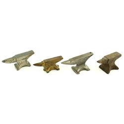 4 Mini Anvils, 2 with Advertising