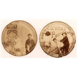 2 Edward Tray Pictorial Paperweights