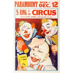 Paramount "5 Ring Circus" Broadside