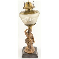Oil Lamp with Indian