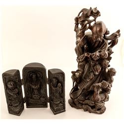 2 Chinese Wood Carvings