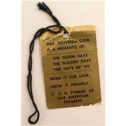 Souvenir Coin Gold Tag