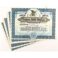 Union Hill Mines Stock Certificates (6)
