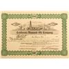 Image 1 : California Diamond Oil Company Stock Certificate