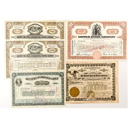 Michigan Mining Stock Certificates