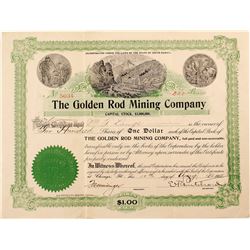 Golden Rod Mining Company Stock Certificate