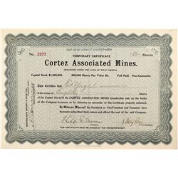 Cortez Associated Mines Stock Certificate
