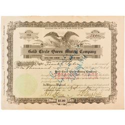 Gold Circle Queen Mining Co. Stock Certificate