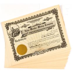 Atlas Wonder Mining Stock Certificates (20)