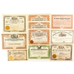 Mostly Nevada Mining Stock Certificates