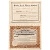 Image 1 : Platinum Mining Company of Oregon & Panther Creek Mining Company Stock Certificates
