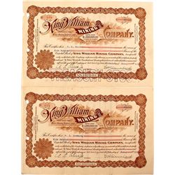 King William Mine Co. Stock Pair