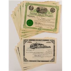 14 Washington Mining Stock Certificates