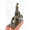 Image 3 : Friends Forever Lady with Dogs Bronze Figurine on Marble Base Statue