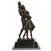 Image 1 : Couple Dancer Bronze Sculpture on Marble Base Statue