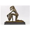 Image 4 : Fan Dancer Bronze Sculpture on Marble Base State