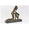 Image 5 : Fan Dancer Bronze Sculpture on Marble Base State