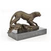 Image 4 : Animal Edition Cougar Bronze sculpture on Marble Base Bookend