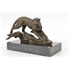 Image 6 : Animal Edition Cougar Bronze sculpture on Marble Base Bookend