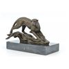 Image 7 : Animal Edition Cougar Bronze sculpture on Marble Base Bookend