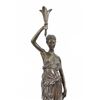 Image 2 : Roman Girl Bronze Statue on Marble base Sculpture