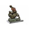 Image 8 : Hercules Killing Stag Bronze Statue on Marble Base Sculpture