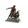 Image 9 : Hercules Killing Stag Bronze Statue on Marble Base Sculpture
