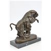 Image 4 : Modern Art Confrontation between Bull and Dog Bronze Sculpture