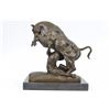 Image 5 : Modern Art Confrontation between Bull and Dog Bronze Sculpture