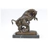 Image 7 : Modern Art Confrontation between Bull and Dog Bronze Sculpture