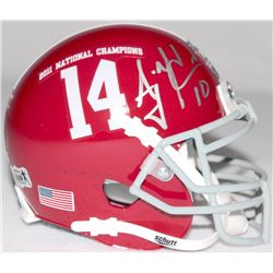 AJ McCarron Signed Alabama 2011 National Champions Mini-Helmet (Radtke COA)