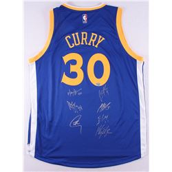 Multi-Signed Stephen Curry Warriors Adidas Jersey Signed by (7) With Stephen Curry, Klay Thompson, A