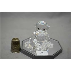 Swarovski crystal monkey with gemstone eyes