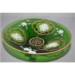 Brand new Jewellery store inventory Bohemian handcut crystal with applied 24kt gold and hand painted