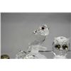 Image 3 : Selection of Swarovski crystal including a parrot, an owl, a sparrow and a pelican with small chip o