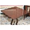 Image 2 : Antique mahogany fold over occasional table with lyre pedestal
