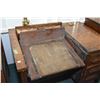 Image 2 : Antique mission style single drawer quarter cut oak desk with book storage on each end